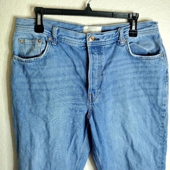 Free people We the Free Maggie Ripped Crop Straight Leg Jeans sz 31 - Picture 8 of 9